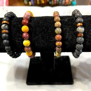 Natural stone and lava bracelets 8mm (4)